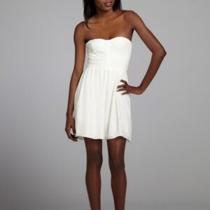 Parker White Strapless Corset Dress